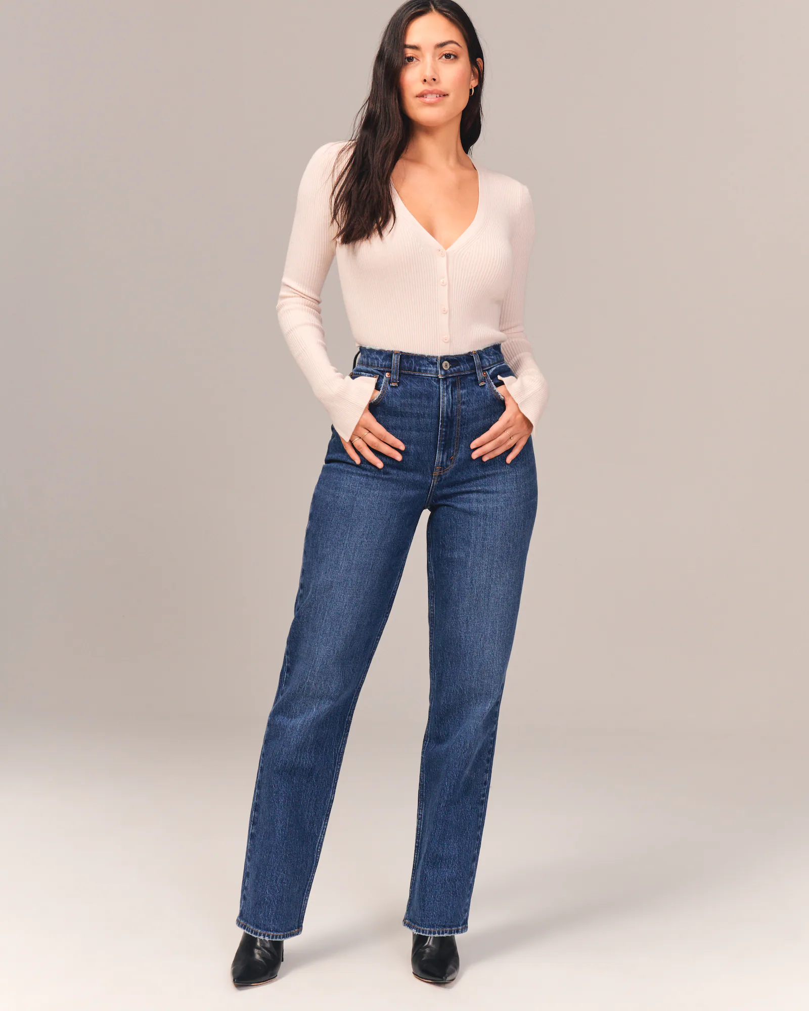 Abercrombie Curve Love Ultra High Rise S Straight Jean