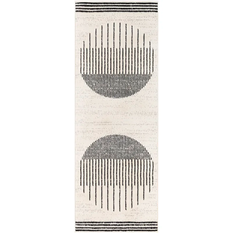 Trent Austin Design Corum Performance Black Ivory Rug