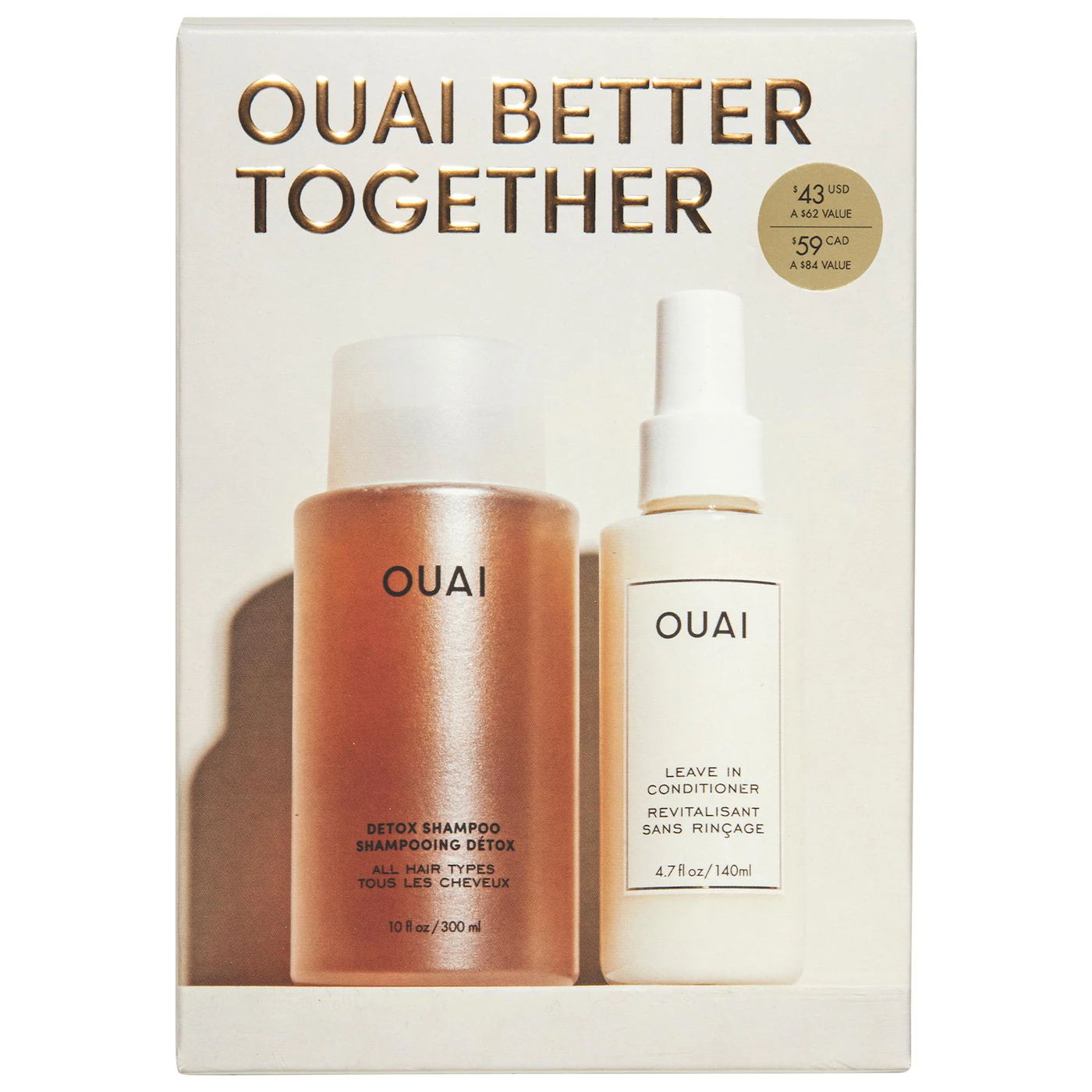 Ouai Detox Shampoo Leave In Conditioner Hair Set