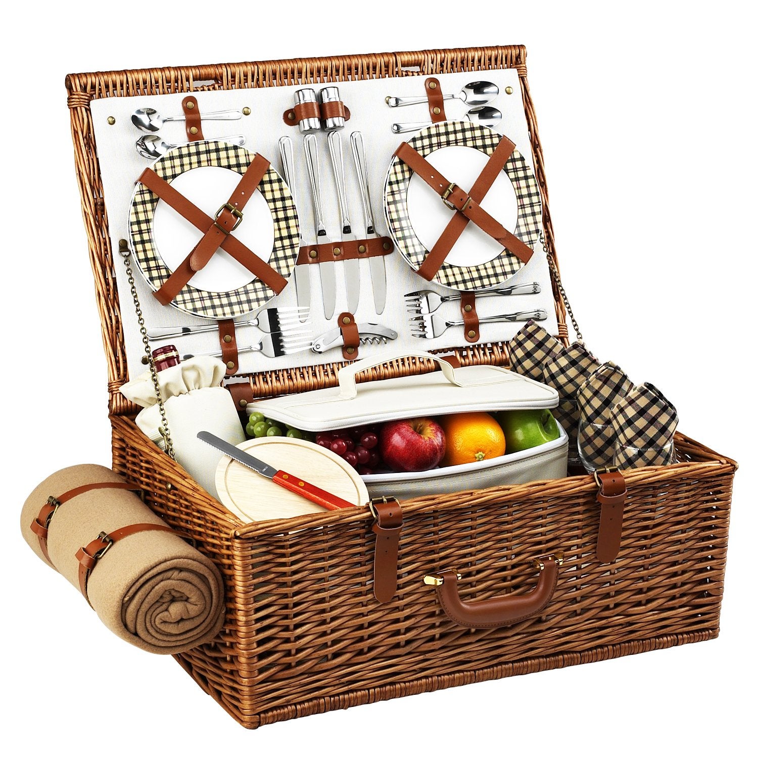 Picnic At Ascot English Style Willow Picnic Basket