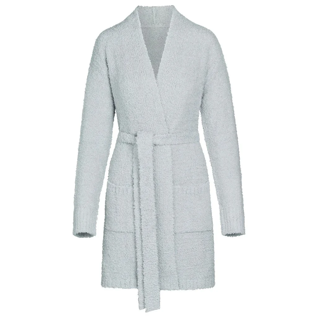 A shorter version of our classic robe, the Cozy Knit Short Robe is made of  soft and breathable boucle yarn for warmer we…