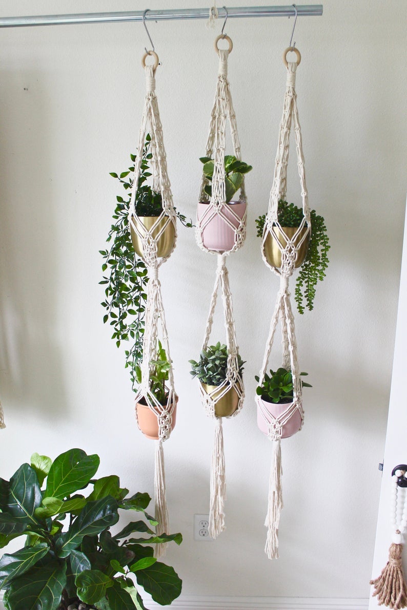 Larksandleo + Double Macrame Plant Hanger