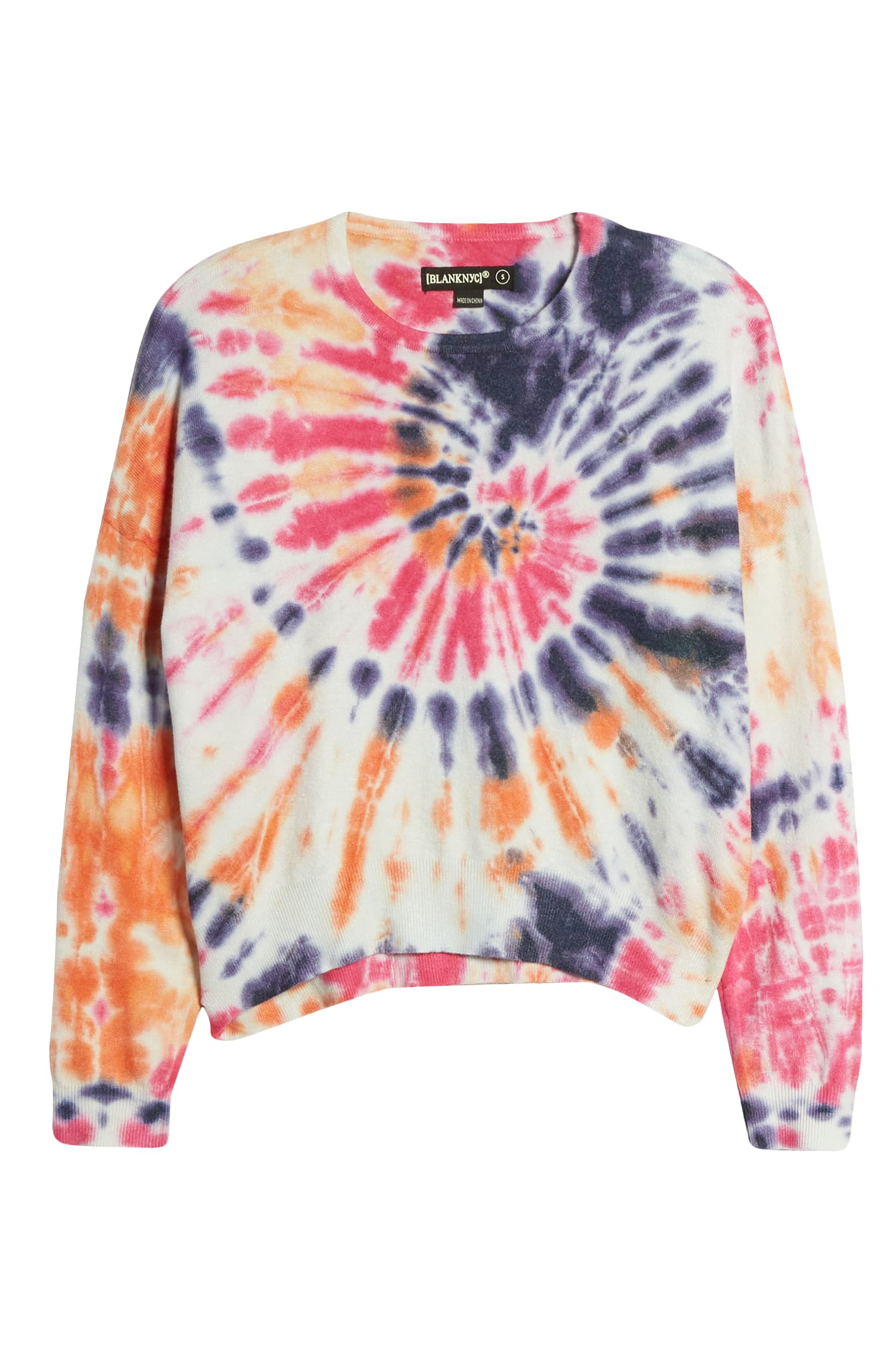 Blank NYC + Rainbow Tie-Dye Crop Sweater