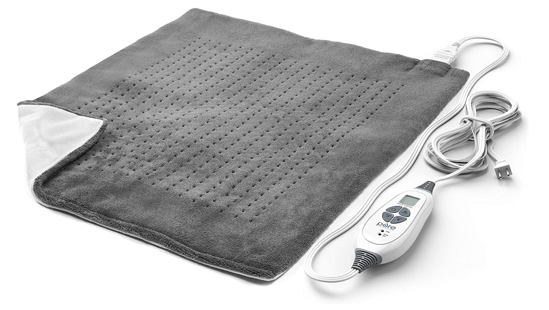 Pure Enrichment + XXL King Size Heating Pad (Charcoal Gray)