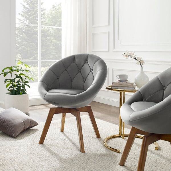 wrought studio kiowa swivel papasan chair