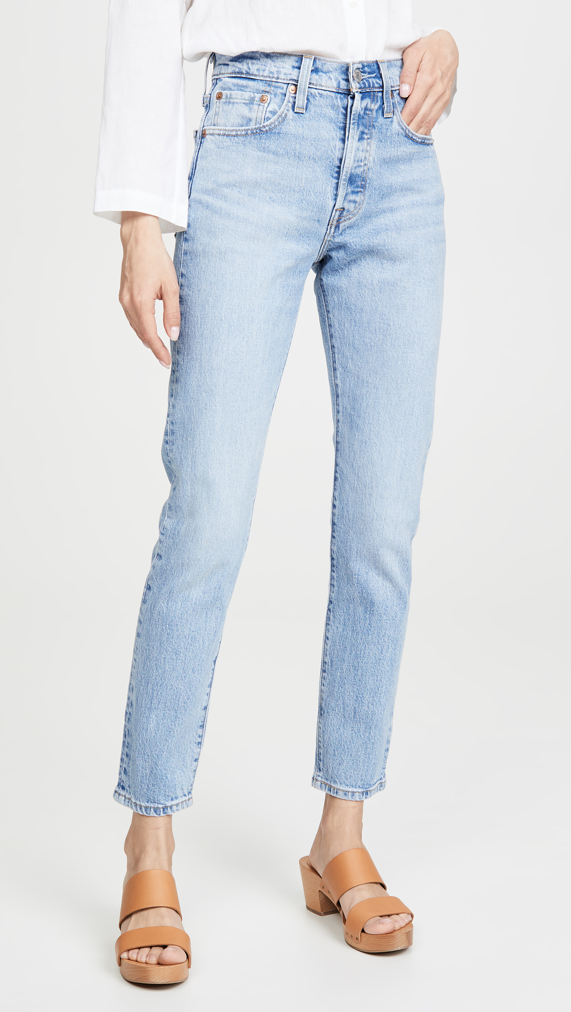 levi's 501 skinny jeans white