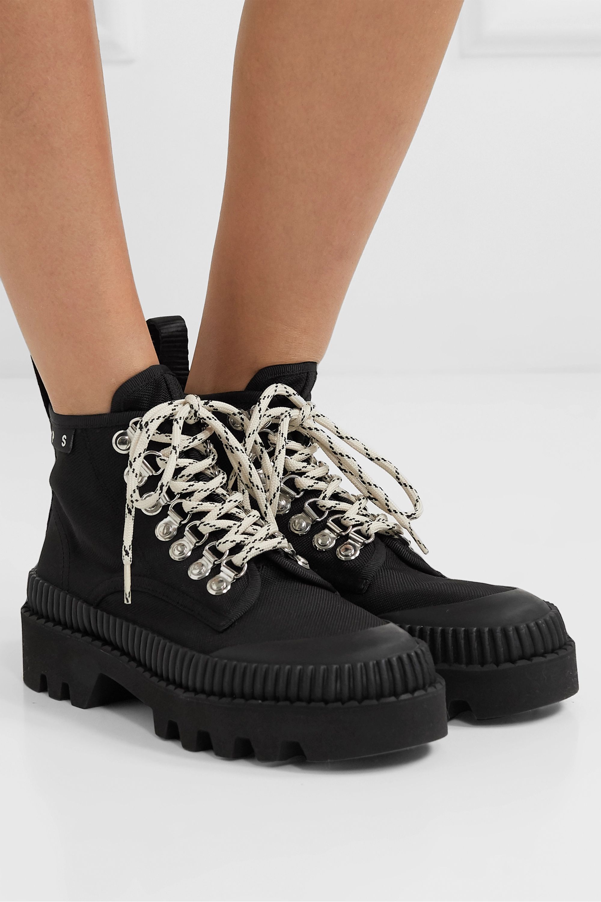 Proenza Schouler Cotton Canvas Ankle Boots