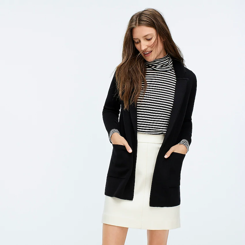 j crew sophie open front blazer