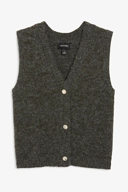 Monki + Button-Up Vest