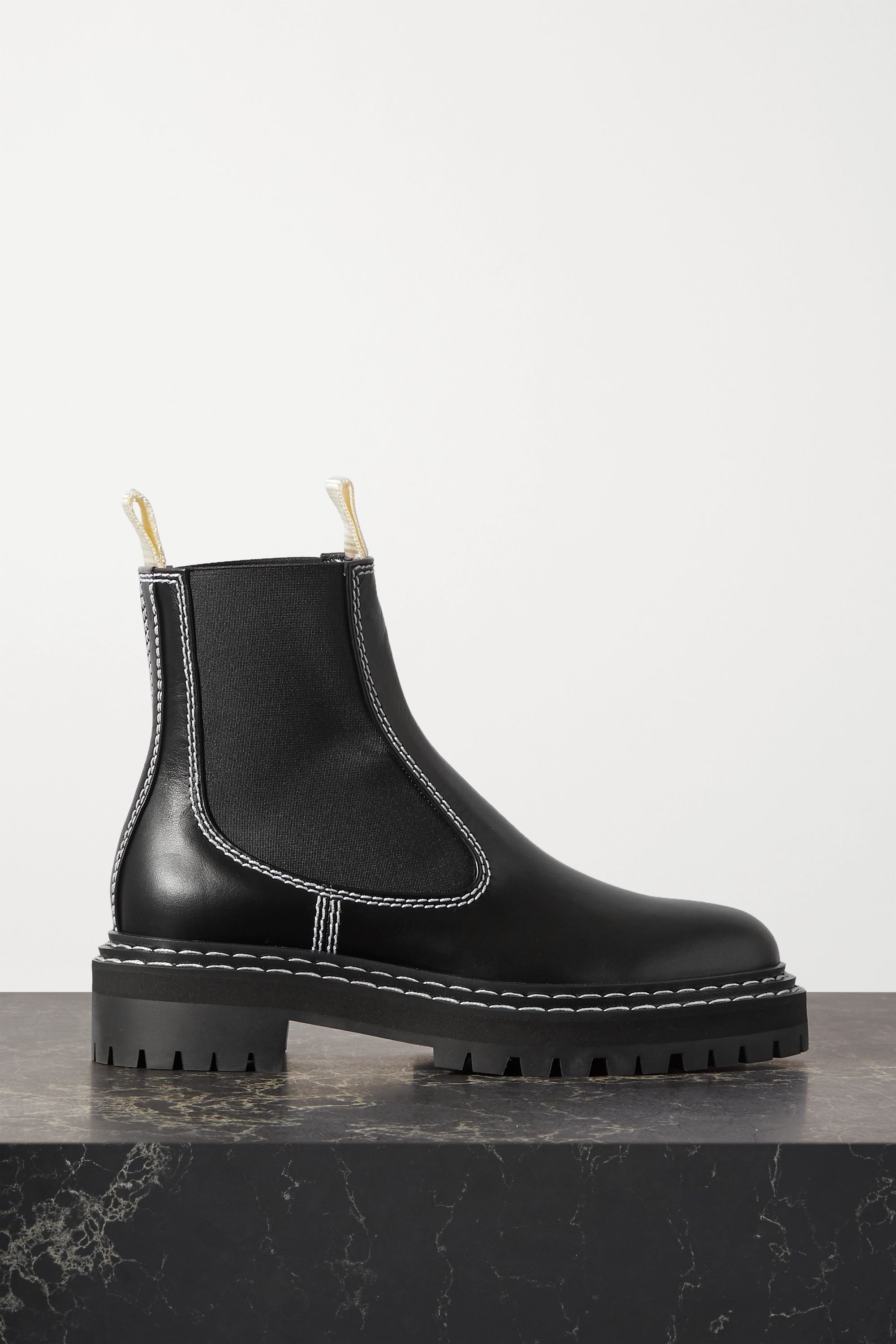 Proenza Schouler Topstitched leather Chelsea boots