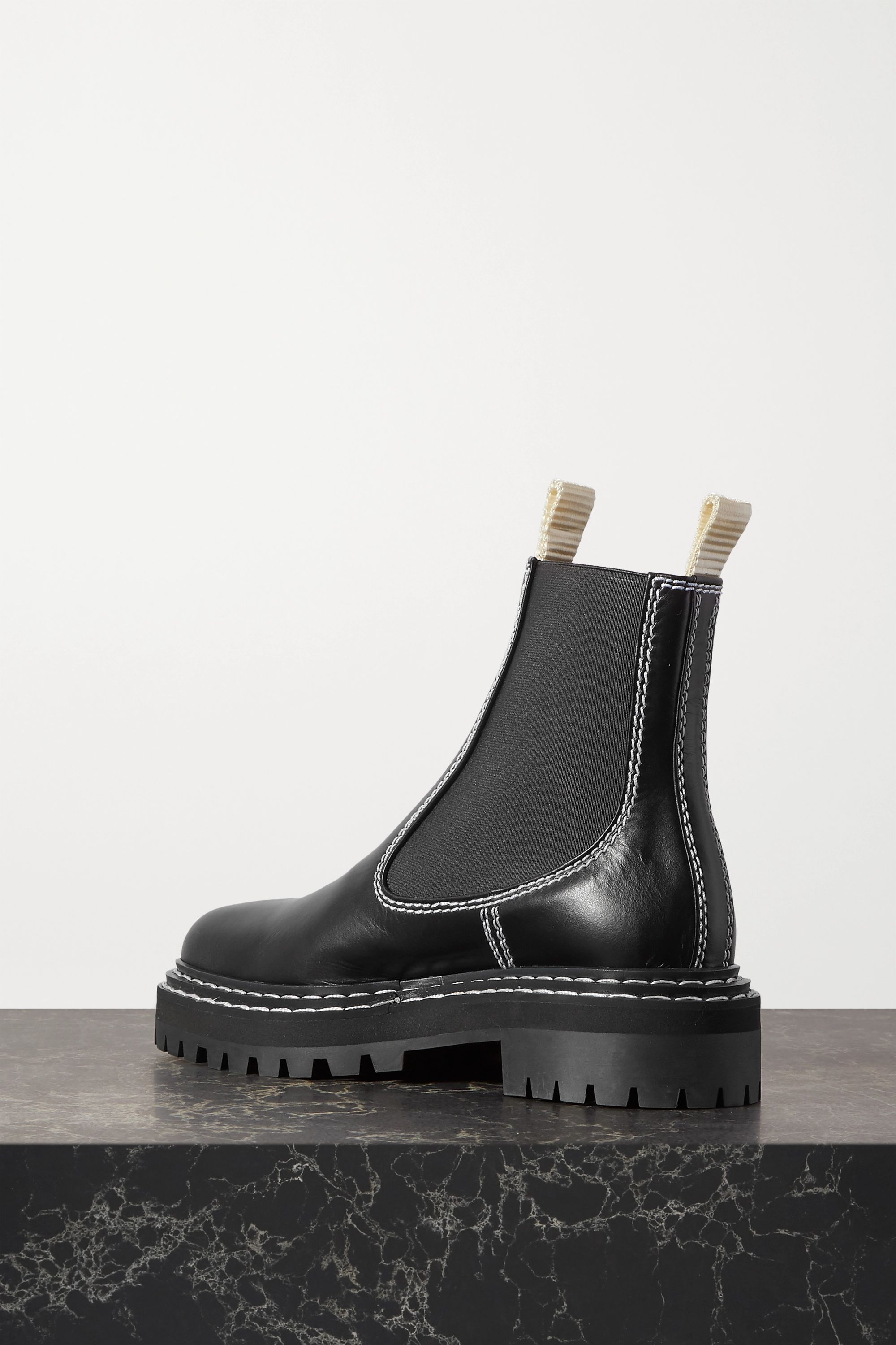 Proenza Schouler Topstitched leather Chelsea boots