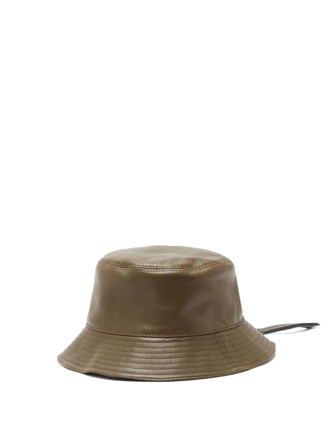 Loewe + Anagram-Patch Zipped-Brim Leather Bucket Hat