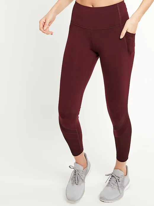 Old Navy, Pants & Jumpsuits, Old Navy Small Midrise Elevate Sidepocket  Meshtrim Compression Crop Leggings