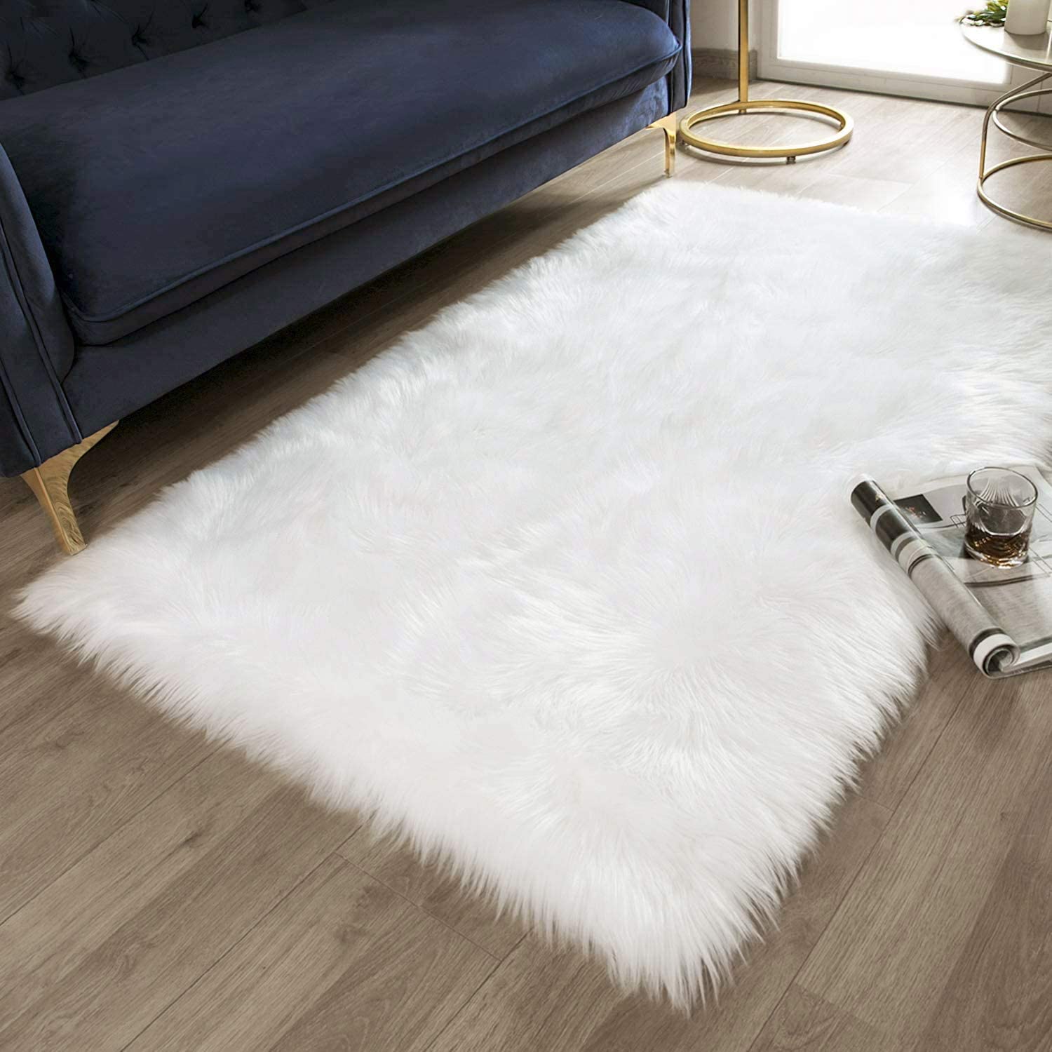 Ashler Home Deco + Ashler Soft Faux Fur Area Rug