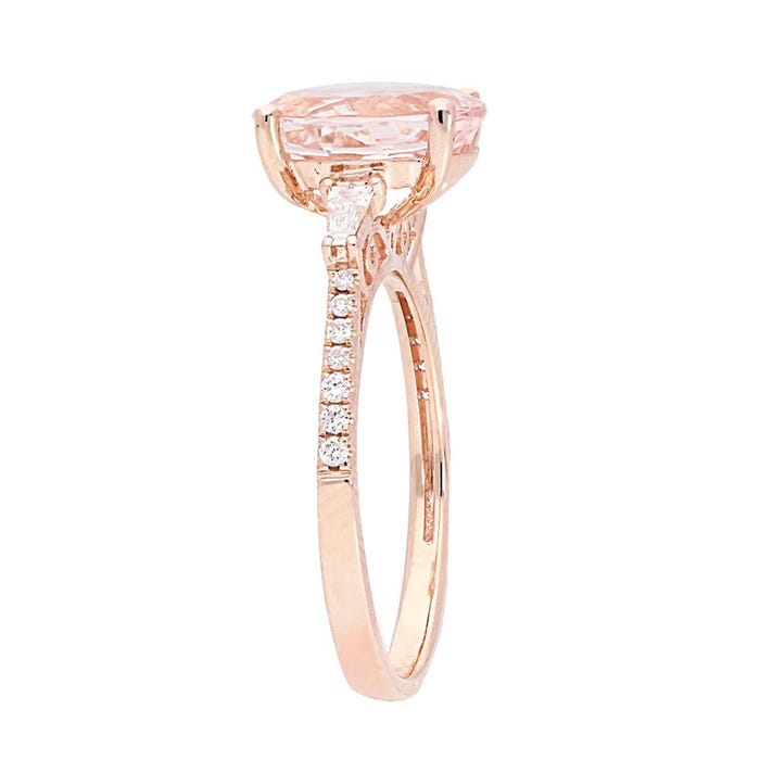 Helzberg Diamonds + Shades of Love Morganite & 1/5 ct. Diamond Ring