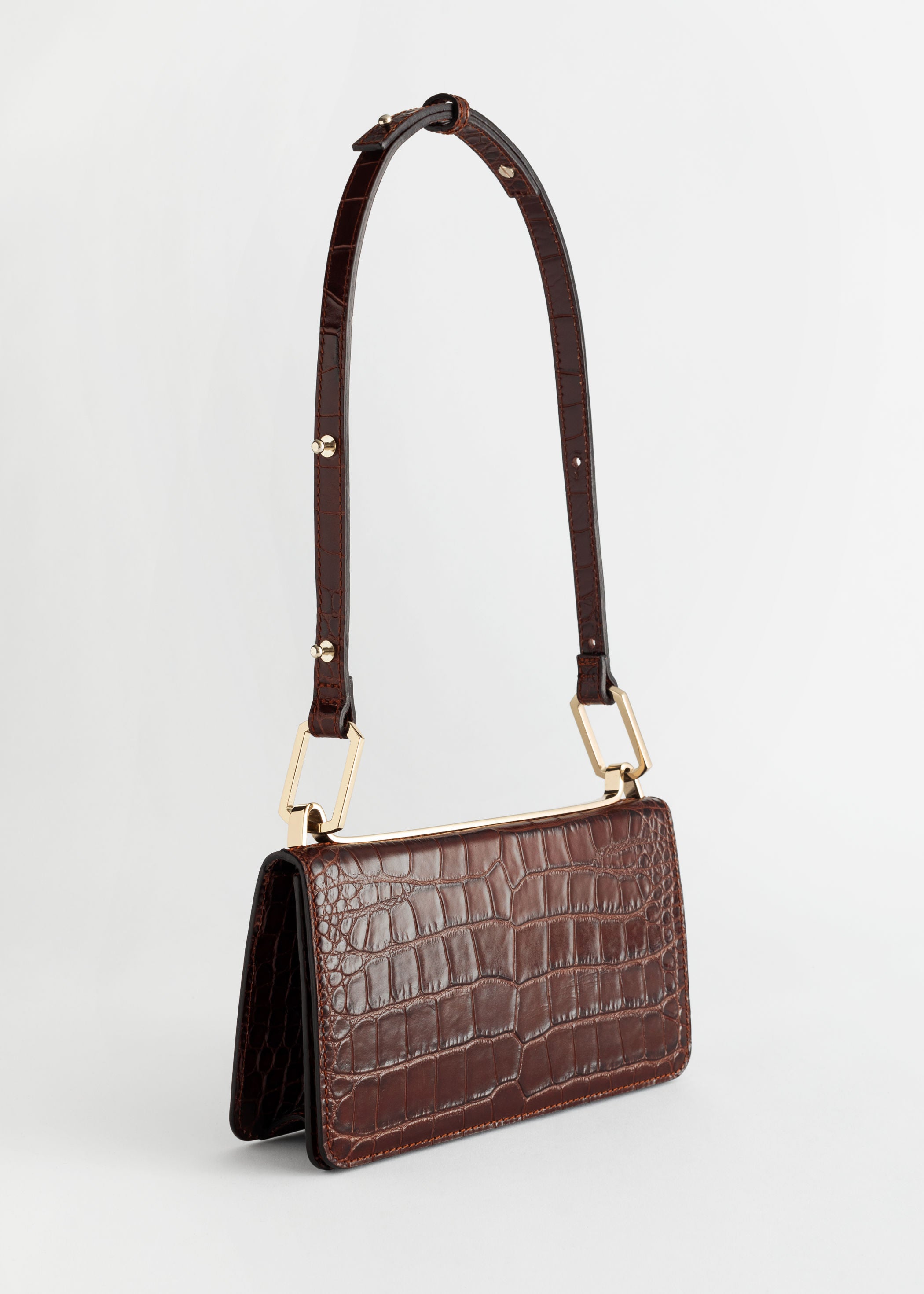 Other Stories Duo Buckle Croc Shoulder Bag