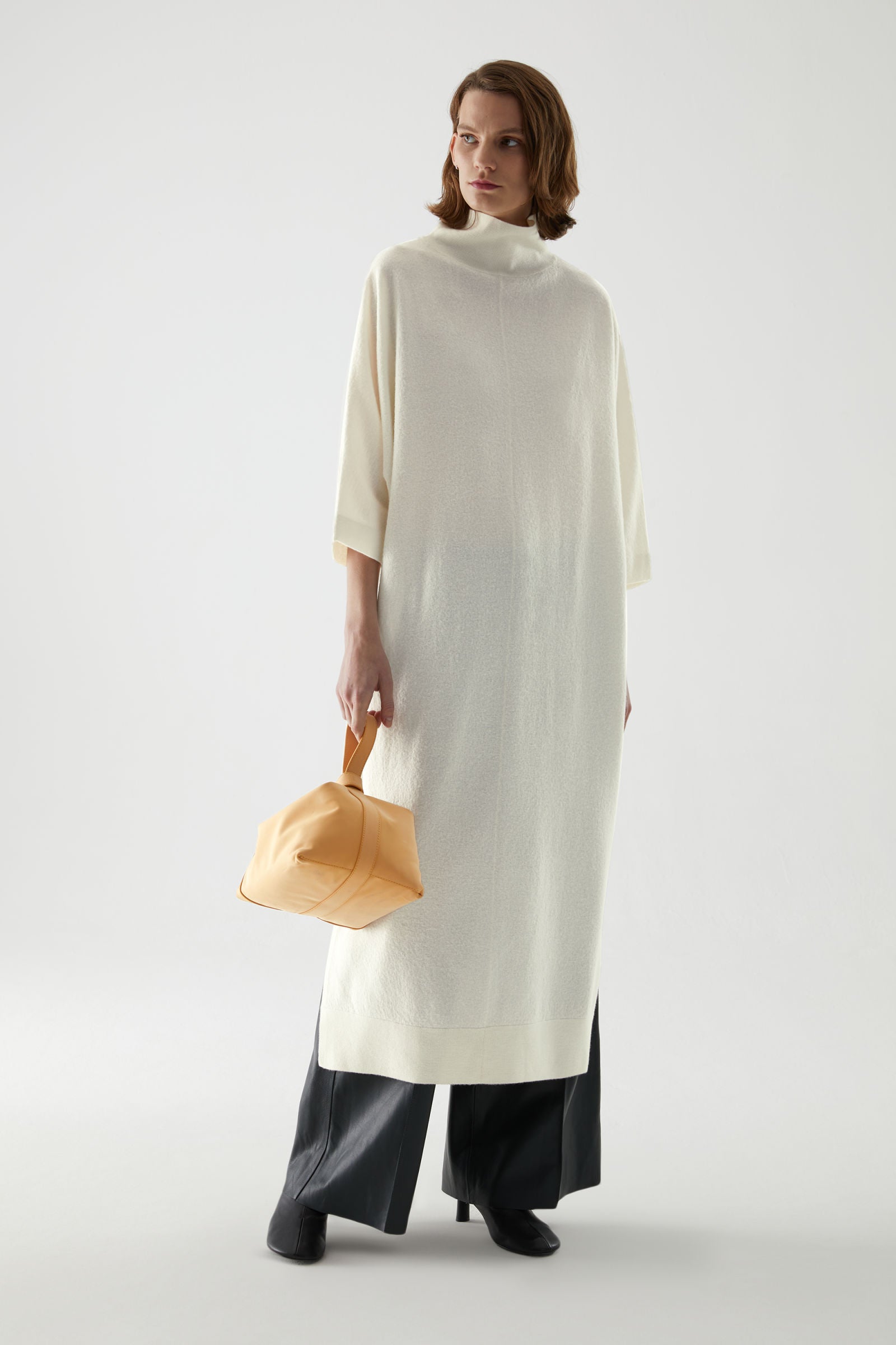cos stores + Merino-Wool Rollneck Knitted Dress