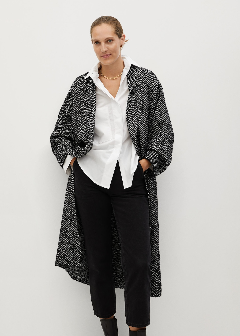 long grey peacoat women's