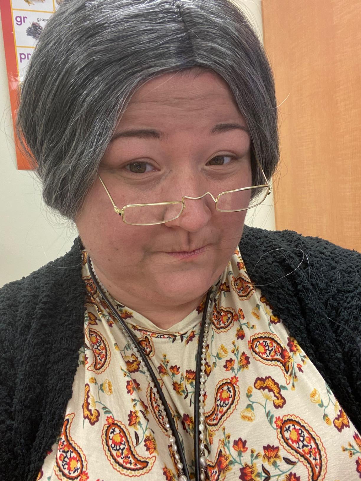 old lady costume makeup
