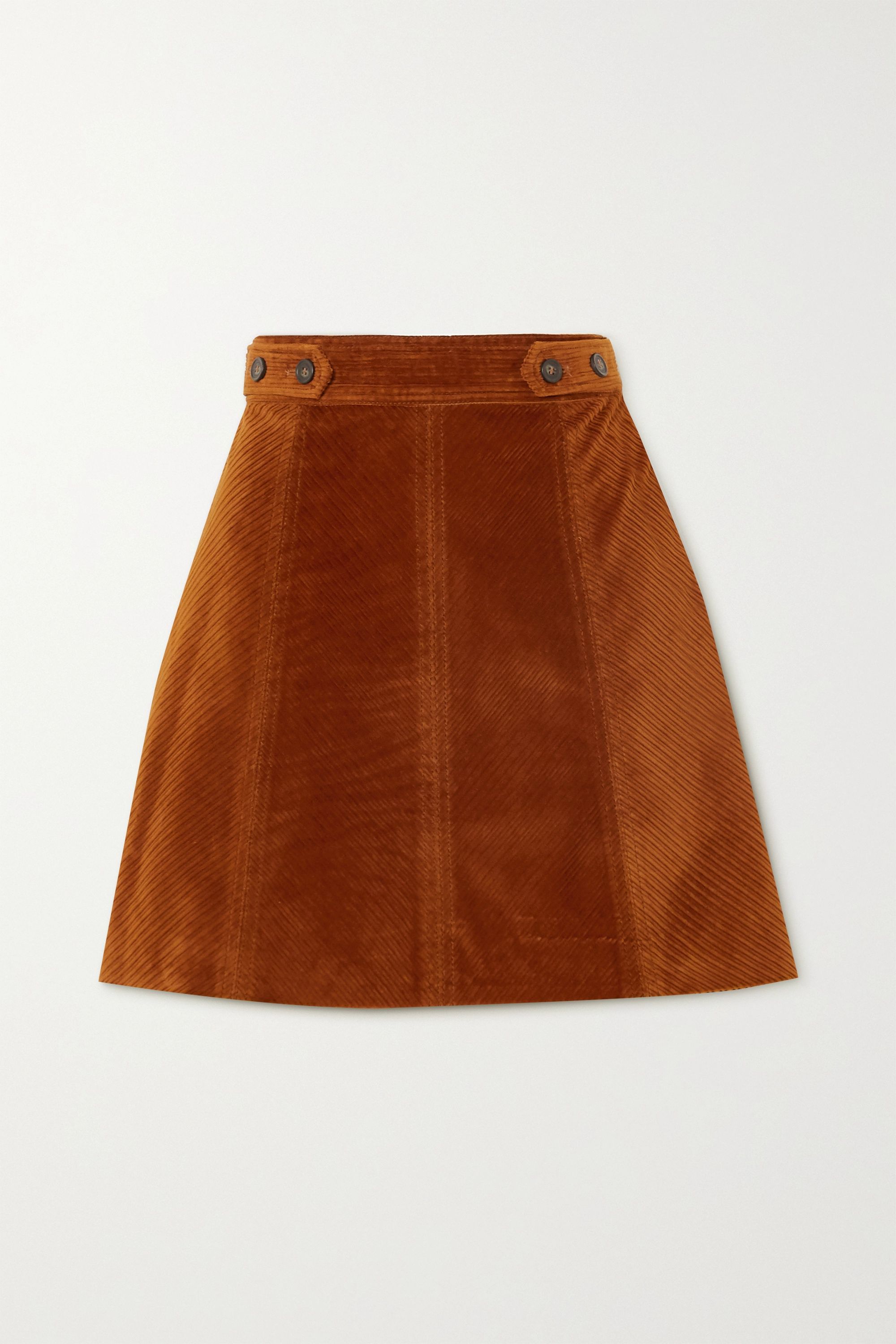 Vanessa Bruno + Panpi Cotton Blend Corduroy Mini Skirt