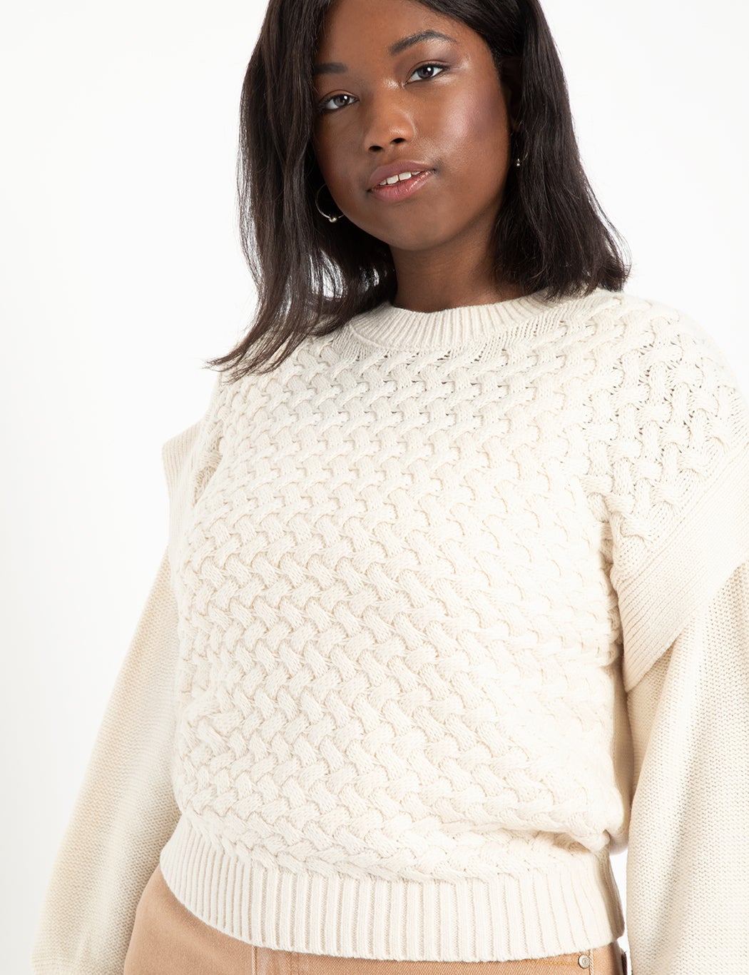 Basket on sale weave sweater