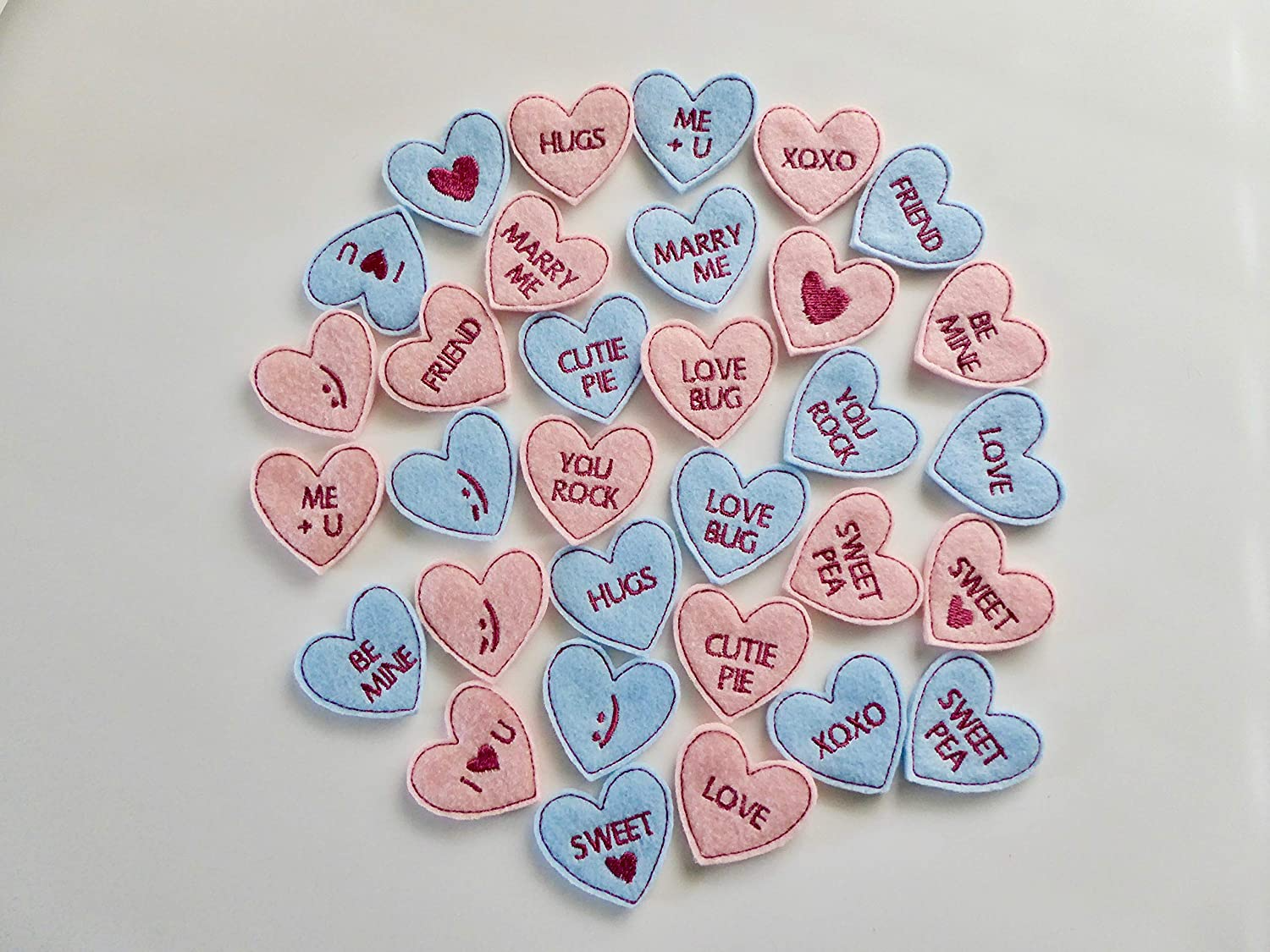 OneJollyGift + Personalized Embroidered Valentine Hearts