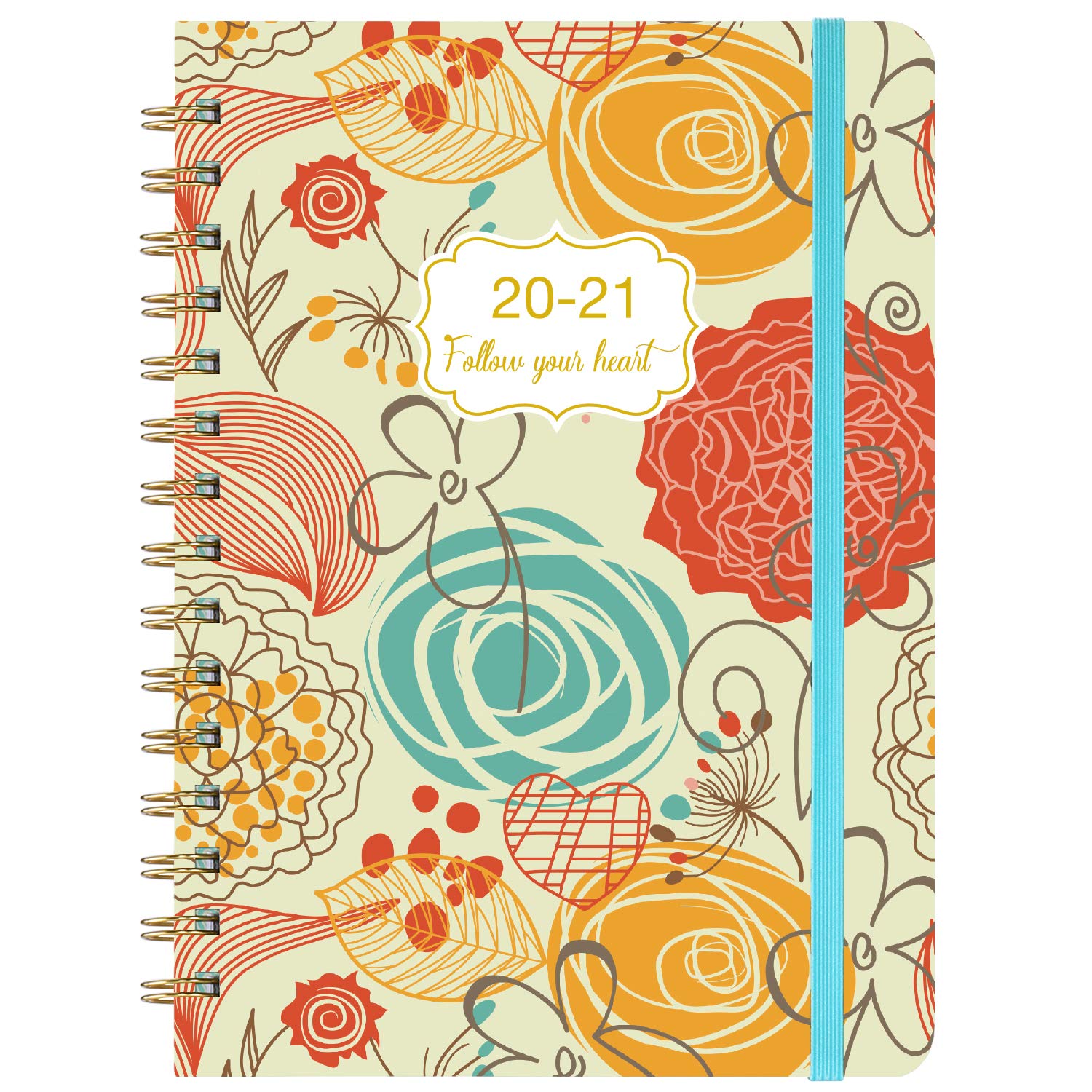 Booqool + 2020-2021 Monthly Planner With Flexible Hardcover