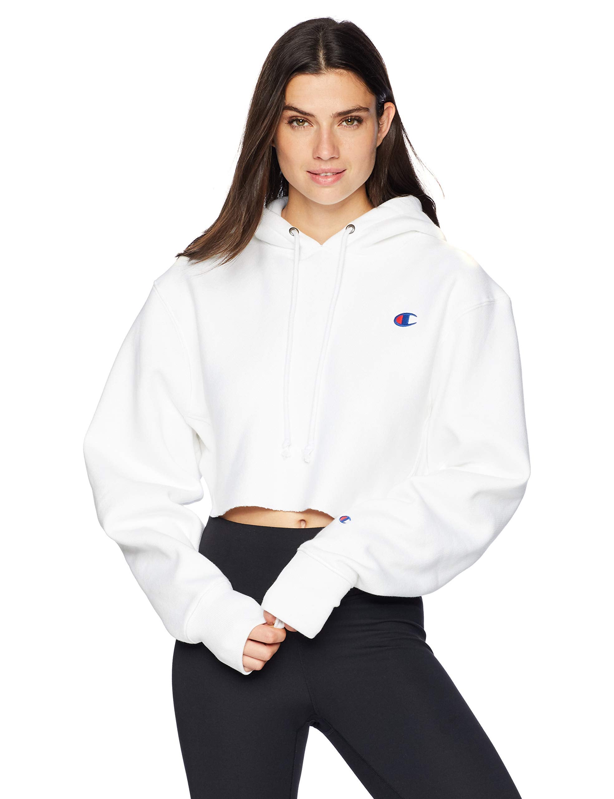 Champion + Reverse Weave Cropped Cut Off Hoodie
