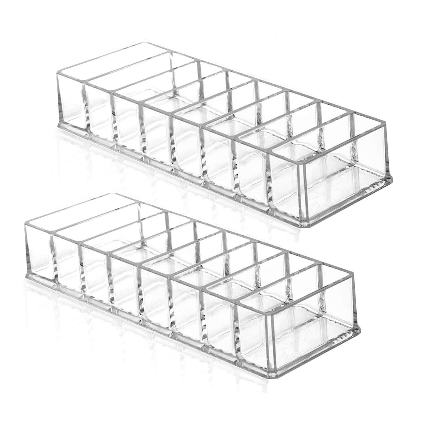 Wang-Data + Wang-Data 2 Pcs Clear Acrylic Compact Organizer