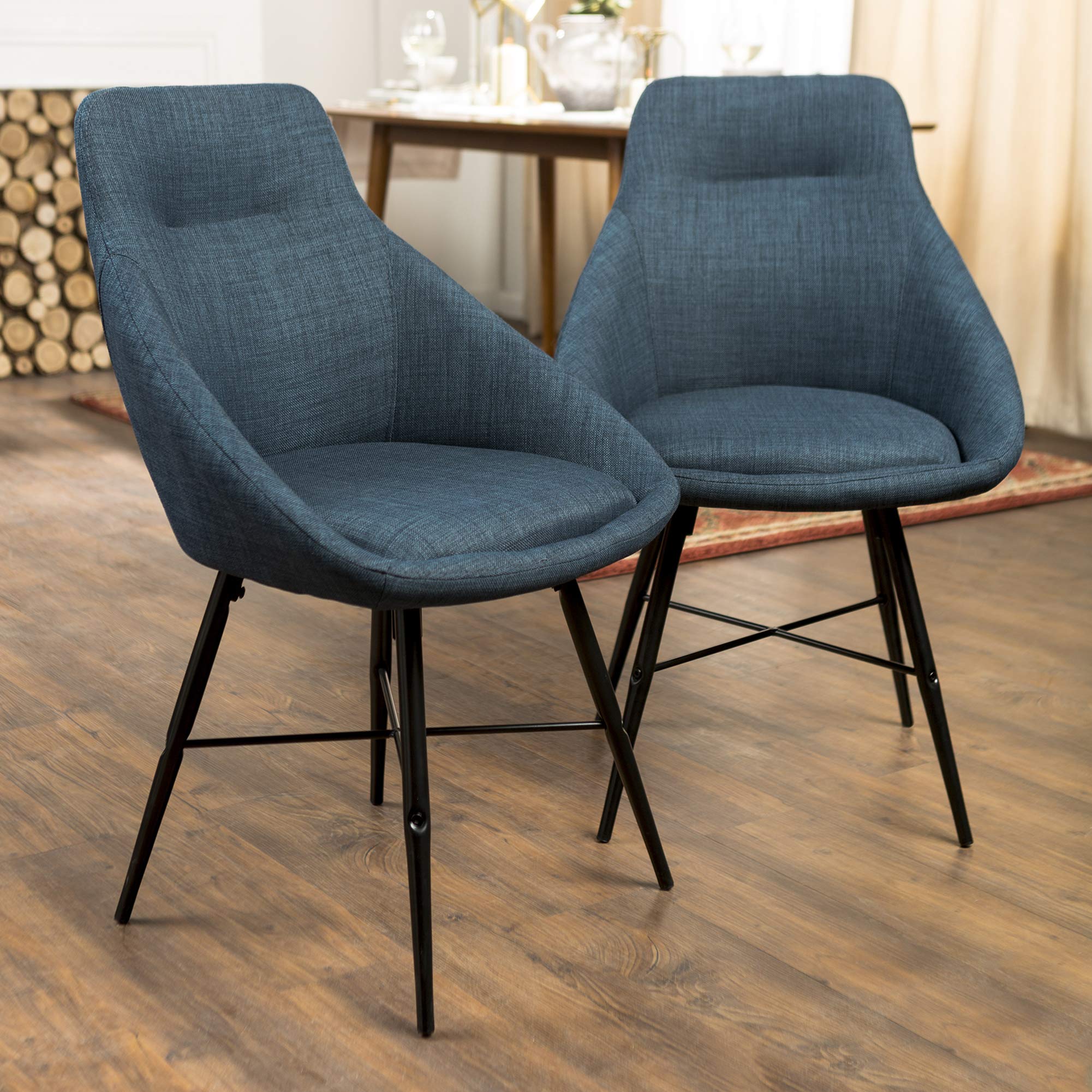 Mid century upholstered dining chair hot sale