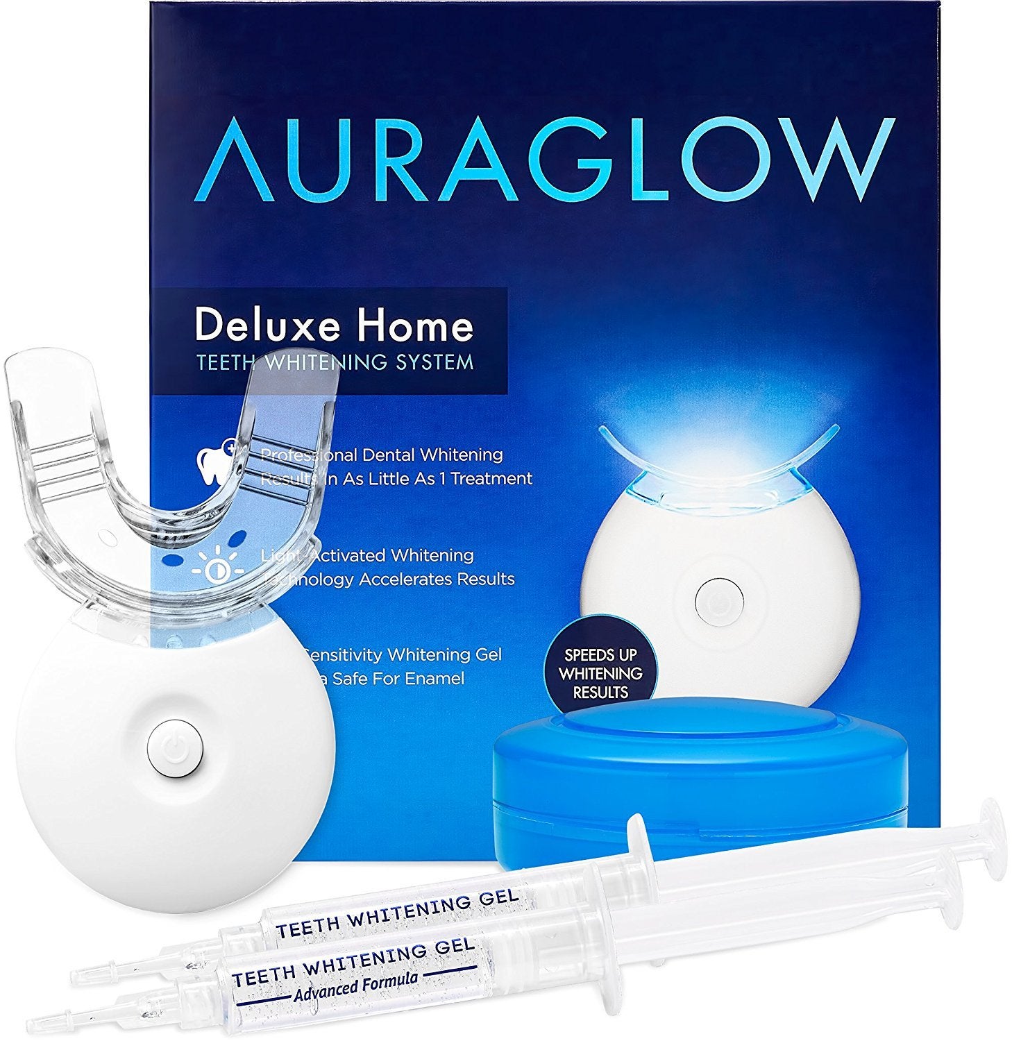 Auraglow Teeth Whitening Kit With Led Light