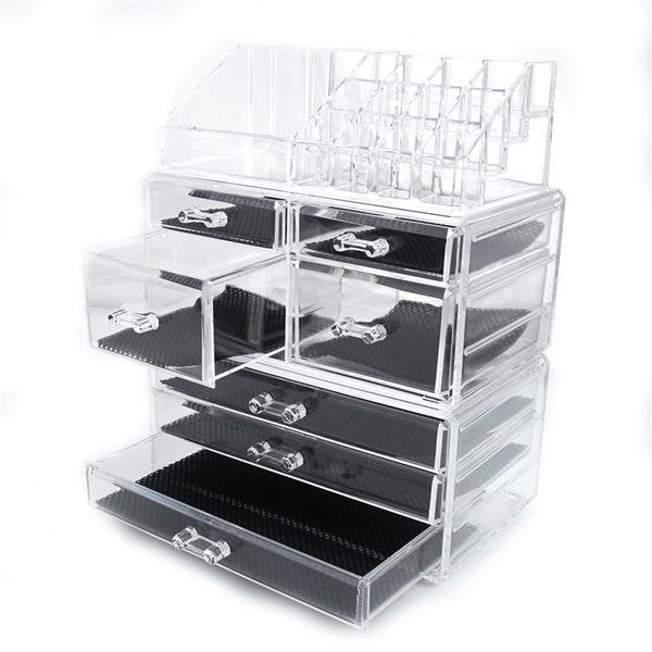 Segmart + Clear Makeup Bathroom Organizer