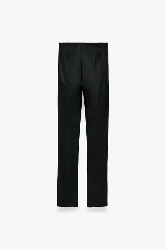 Zara Women Extra long faux leather leggings 5427/153/800 (X-Large): Buy  Online at Best Price in UAE 