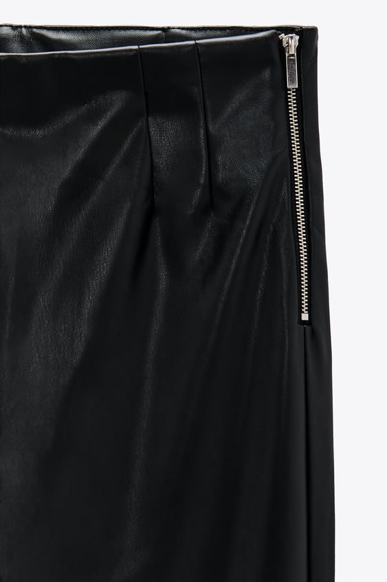 zara extra long faux leather leggings