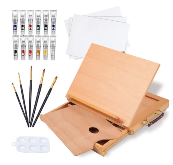 Falling in Art + Falling in Art Beechwood Tabletop Easel Set