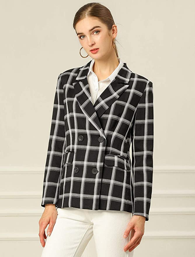 allegra k + Plaid Work Formal Blazer