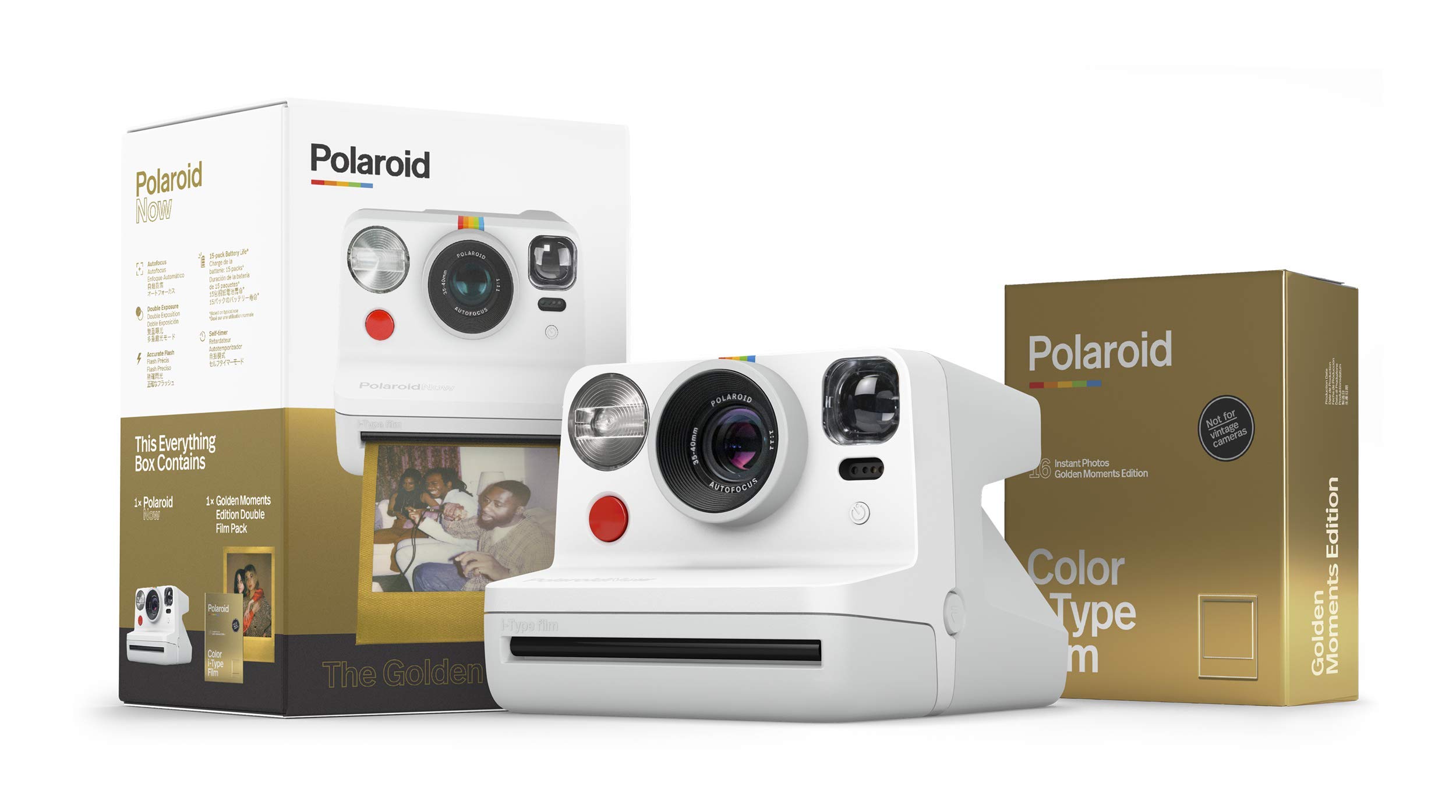 Polaroid + Originals Now I-Type Instant Camera – The Golden Gift Box