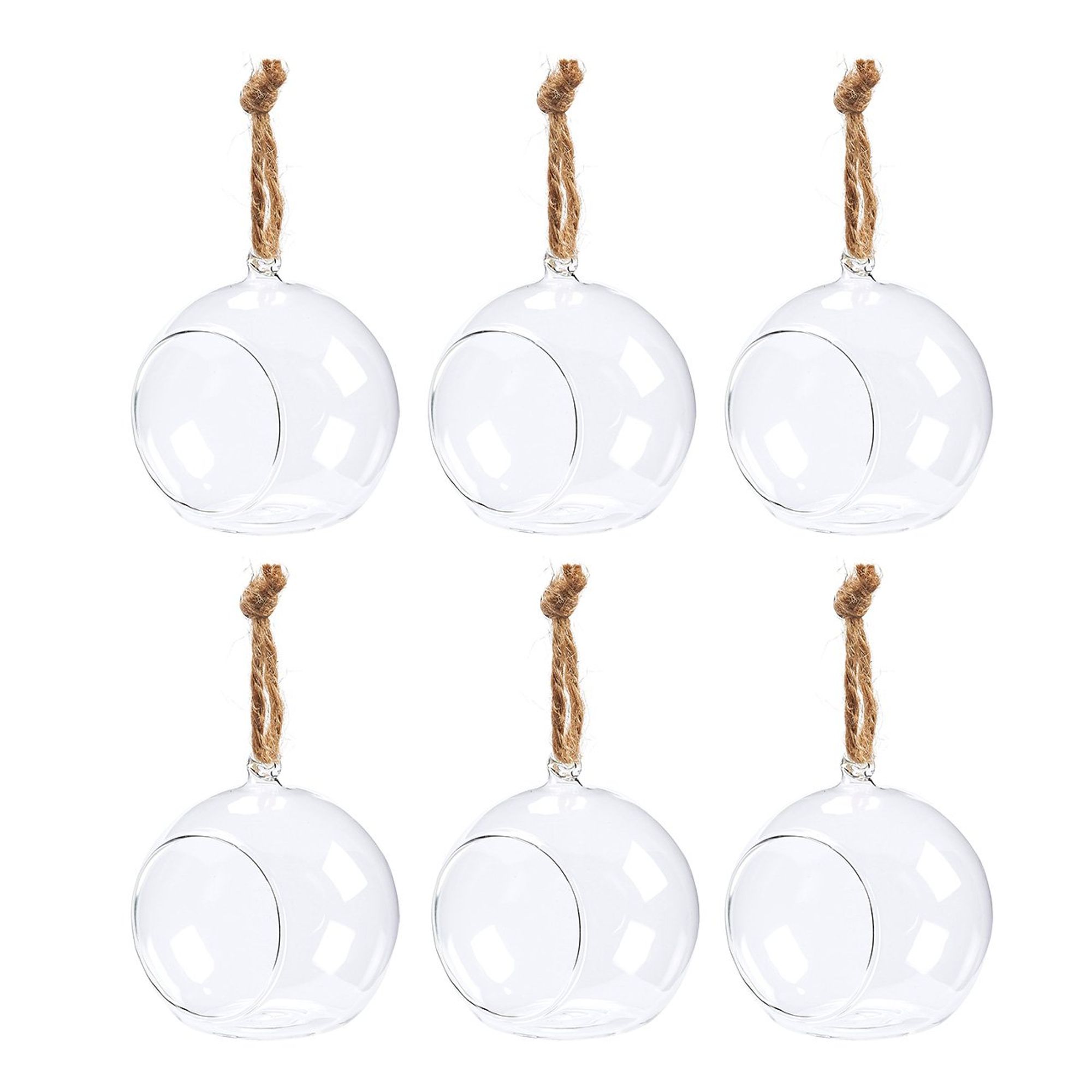 Juvale + Hanging Glass Terrarium – 6-Pack