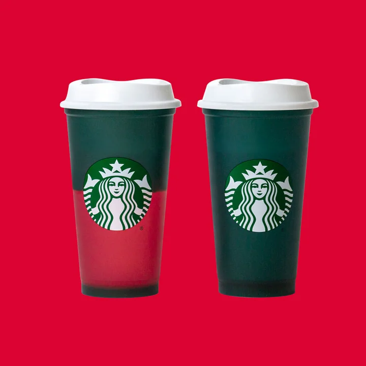 Starbucks Reusable Color Changing 5 Hot Cups - Limited Edition Holiday &  Christmas Gift Hot Cups With Lids 