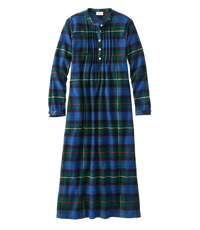 Ll Bean Scotch Plaid Flannel Nightgown