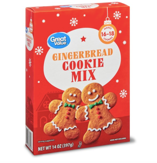 Great Value + Great Value Holiday Gingerbread Cookie Mix, 14 oz