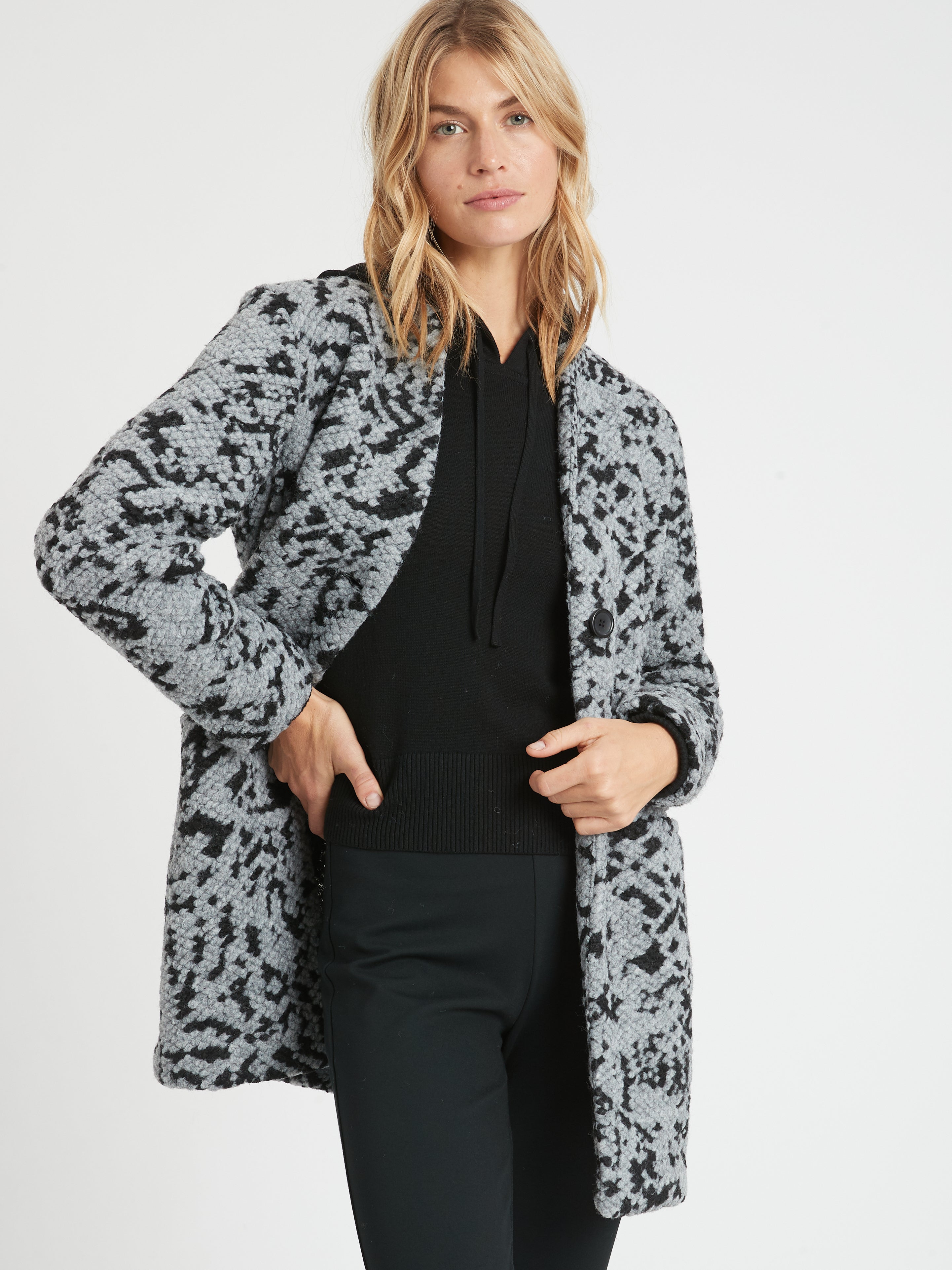 Banana Republic Factory + Collarless Knit Coat