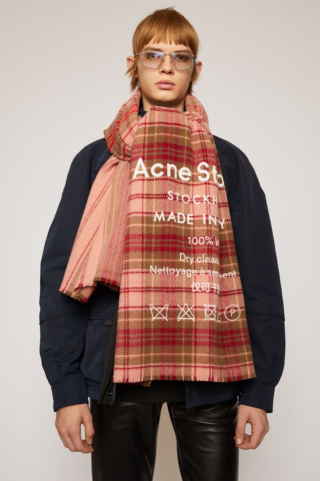 Acne Studios Cassiar Check Logo Scarf | tradexautomotive.com