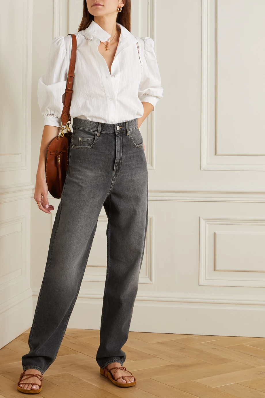 Étoile Isabel Marant + Corsy High-Rise Tapered Jeans