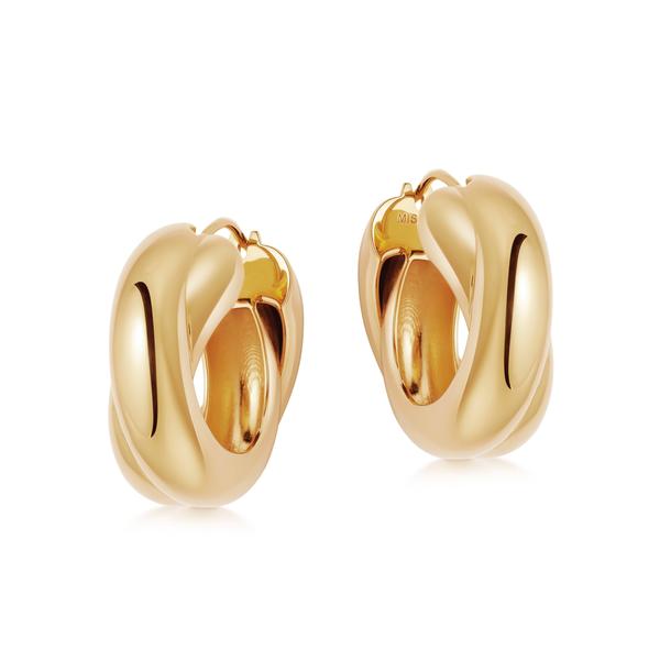 lucy williams gold chunky entwine hoops