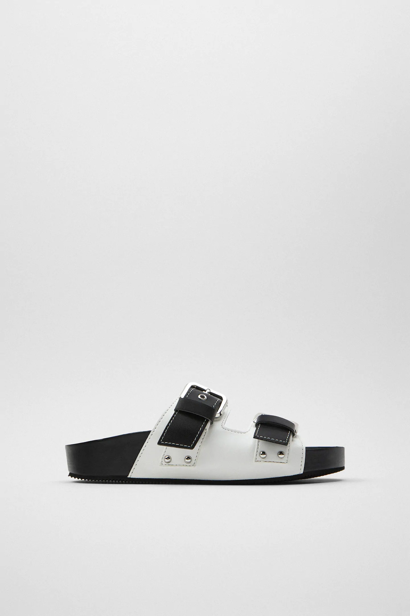 Zara + Flat Buckled Sandals