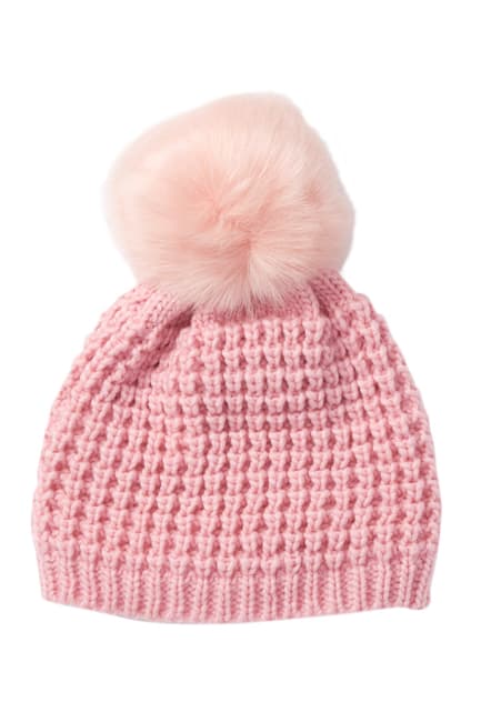 Kyi Kyi + Faux Fur Pompom Classic Beanie