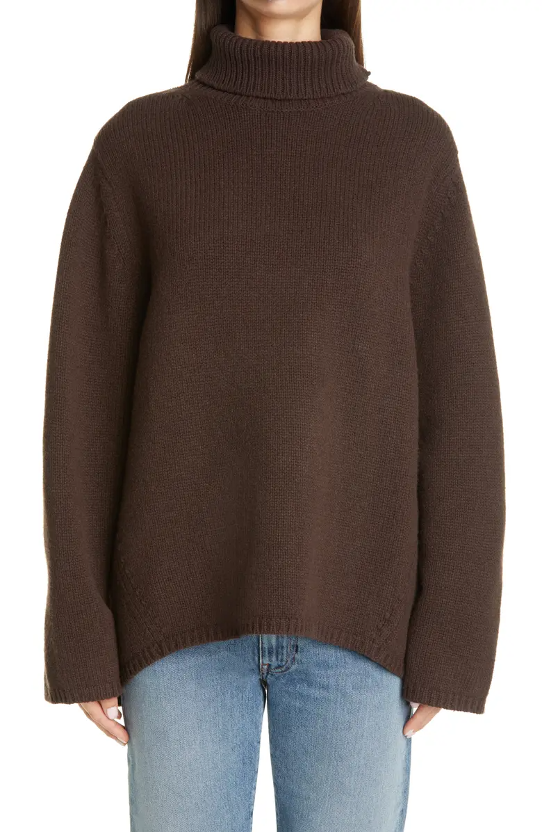 Toteme Cambridge Turtleneck Wool Cashmere Sweater