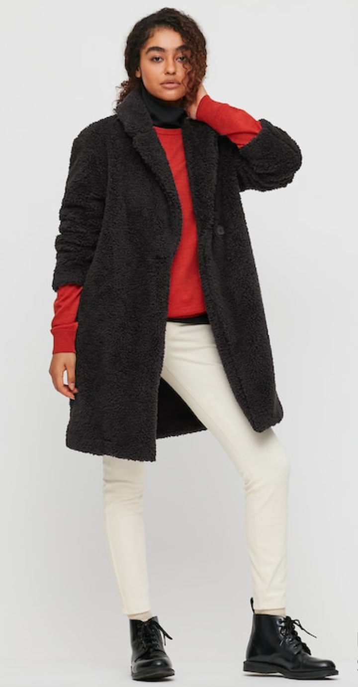 Uniqlo + Women Pile-Line Fleece Tailored Coat