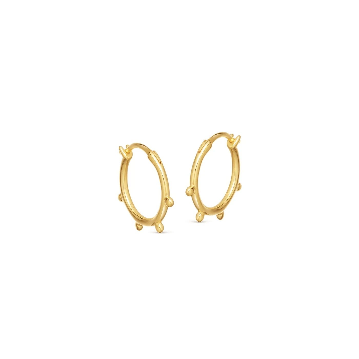 Lucy Williams x Missoma + Gold Tiny Orb Hinged Hoop Earrings